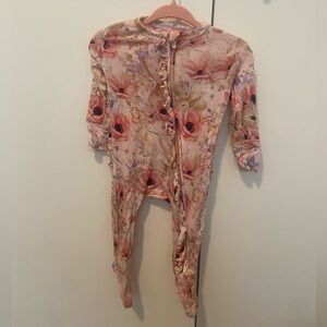 Posh Peanut Pink Floral Baby Outfit